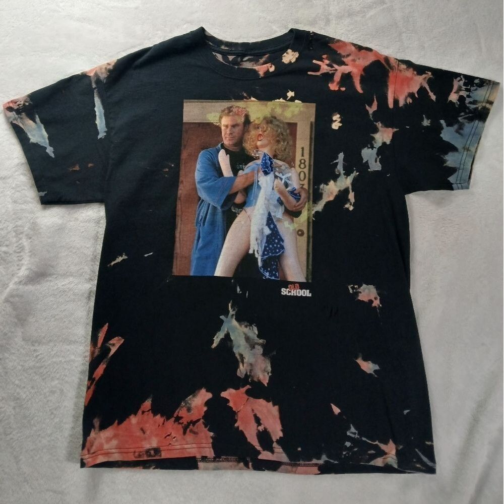 Spencers Old School T Shirt Movie Promo Tie Dye **Thrashed Mens‎ Size L